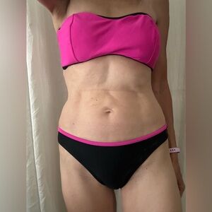 Malibu dream girl Hot Pink and Black bikini